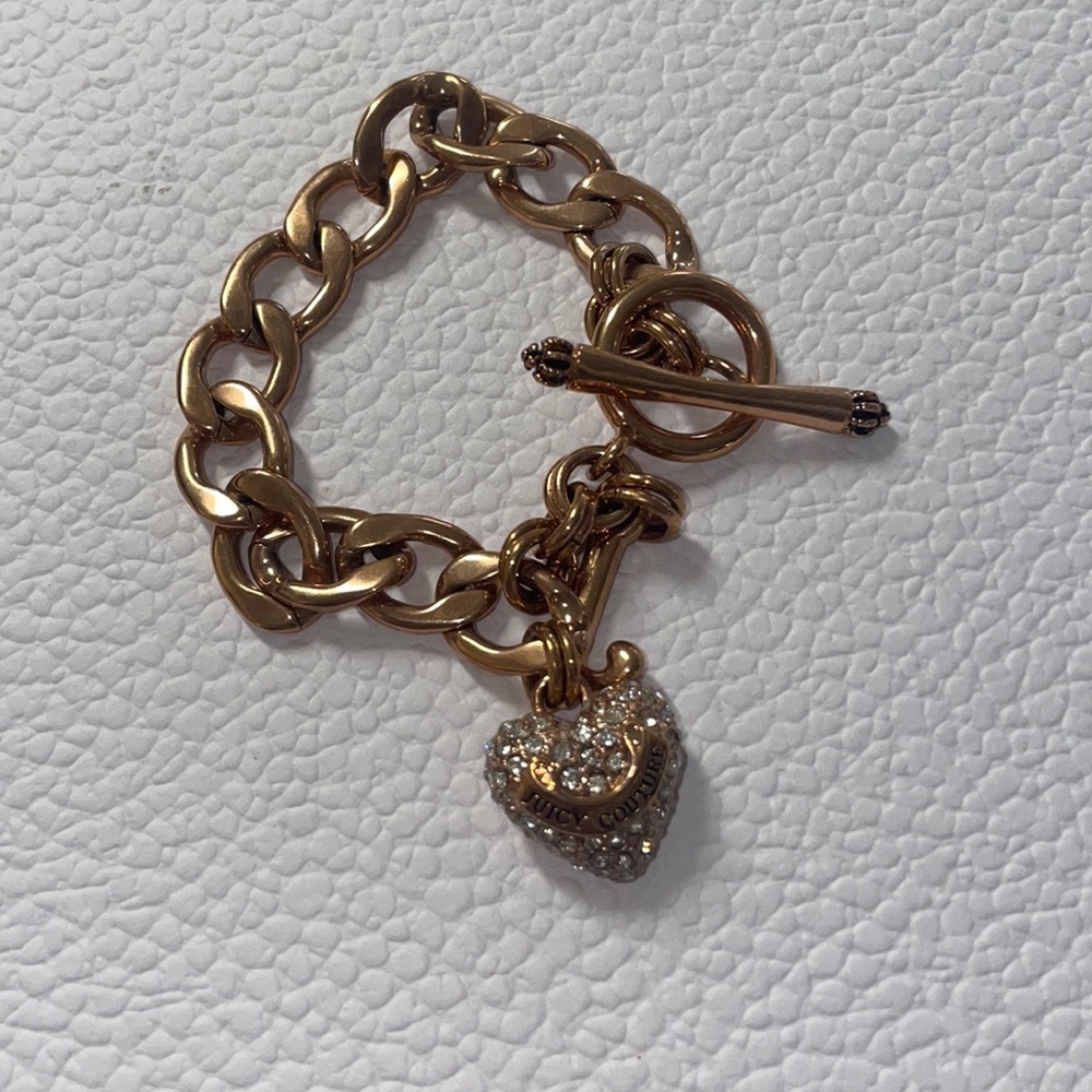 Juicy Couture Small Pave Heart Bracelet